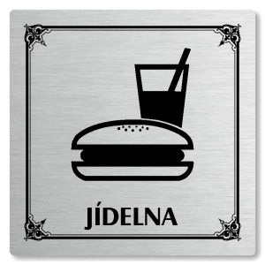 Jídelna, 148x148mm, stříbrná, Nebraska